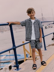 Baker by Ted Baker Navy Shirt, T-Shirt and Shorts Set - Image 4 of 13
