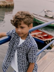 Baker by Ted Baker Navy Shirt, T-Shirt and Shorts Set - Image 6 of 13