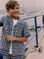 Baker by Ted Baker Navy Shirt, T-Shirt and Shorts Set - Image 7 of 13