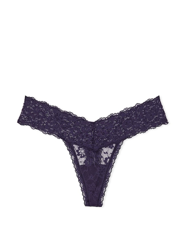 Victoria's Secret Stained Glass Purple Sequins Thong Knickers - Image 3 of 3