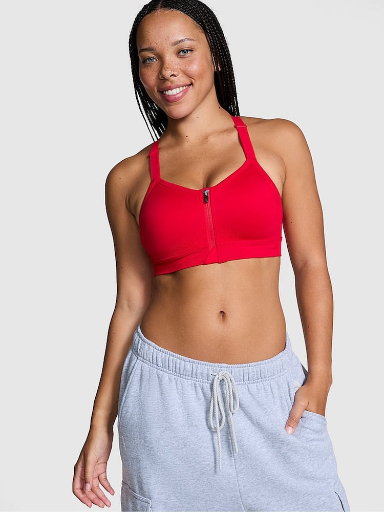 Victoria's Secret PINK Red Pepper Sports Bra - Image 1 of 3