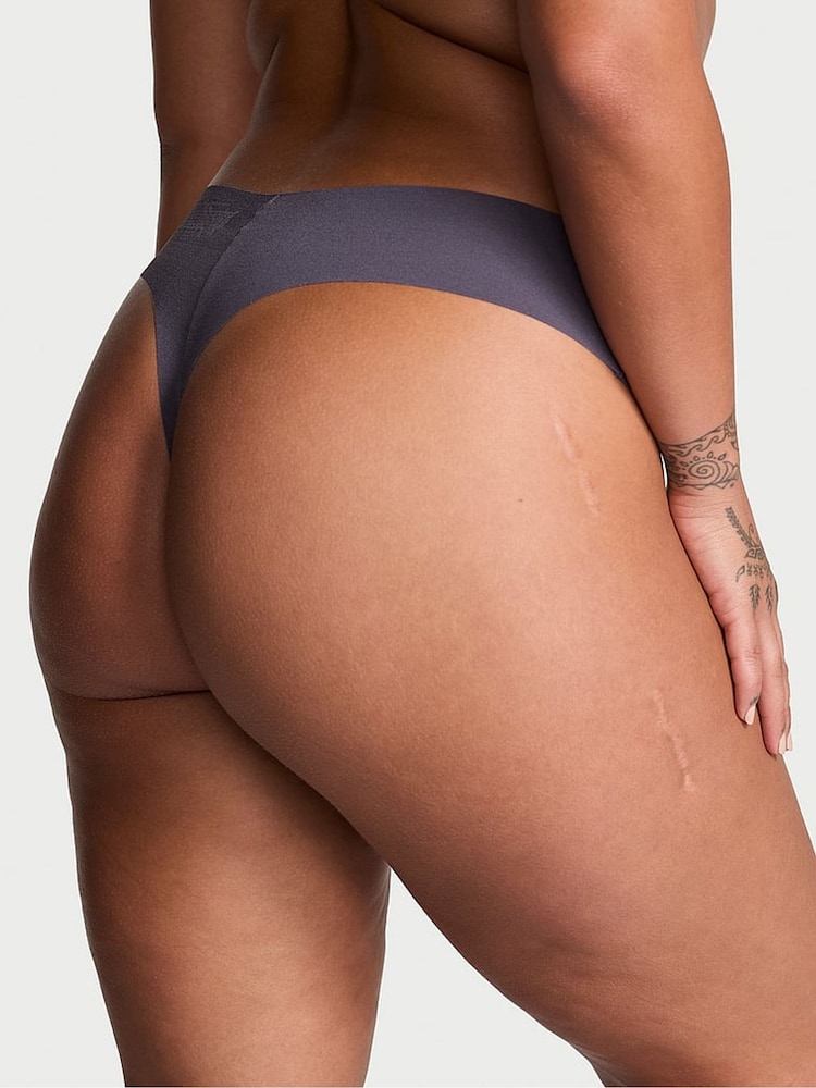 Victoria's Secret Tornado Grey Lace Waist Thong Knickers - Image 2 of 3