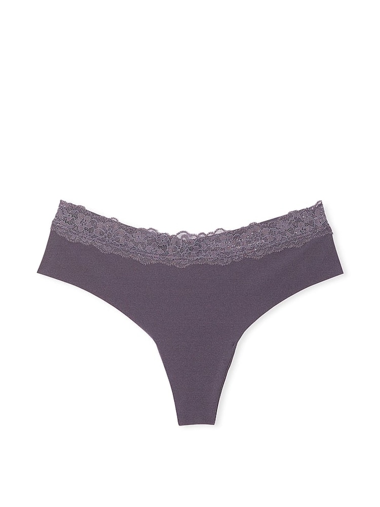 Victoria's Secret Tornado Grey Lace Waist Thong Knickers - Image 3 of 3