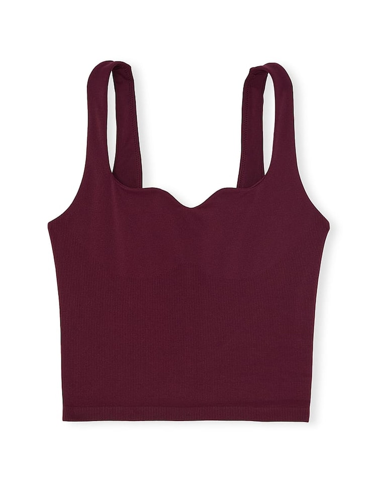 Victoria's Secret PINK Purple Rose Longline Sports Bra Tank Top - Image 3 of 3 Victoria's Secret PINK Purple Rose Longline Sports Bra Tank Top - Image 3 of 3
