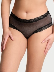 Victoria's Secret Black Sequins Cheeky Mesh Knickers - Image 1 of 1