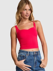 Victoria's Secret PINK Red Pepper Longline Sports Bra Tank Top - Image 1 of 3
