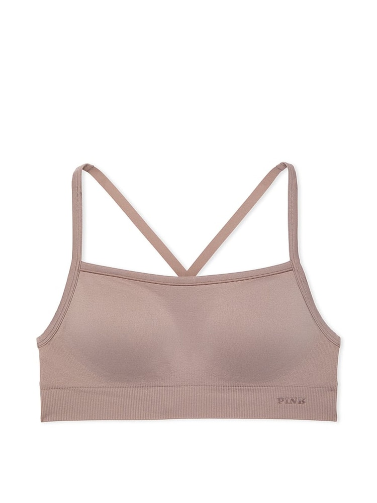 Victoria's Secret PINK Iced Coffee Brown Sports Bra - Image 3 of 3