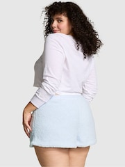 Victoria's Secret PINK Hydrangea Blue Cosy Knit Boxer Pyjama Shorts - Image 2 of 4