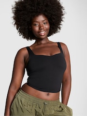 Victoria's Secret PINK Black Longline Sports Bra Tank Top - Image 1 of 3