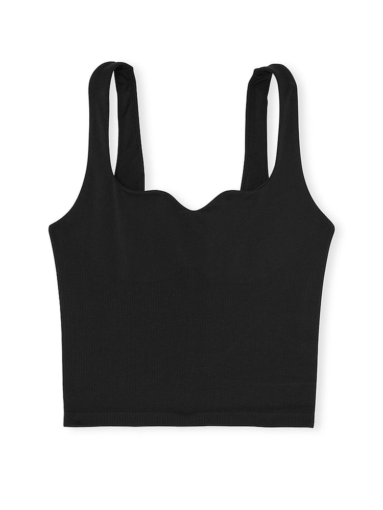 Victoria's Secret PINK Black Longline Sports Bra Tank Top - Image 3 of 3