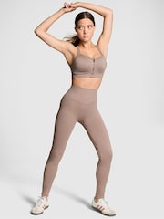 Victoria's Secret PINK Iced Coffee Brown Leggings - Image 1 of 3