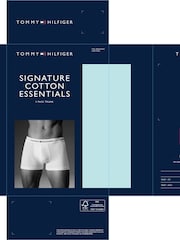 Tommy Hilfiger Grey Tommy Hilfiger Blue Signature Essential Trunks 3 Pack - Image 10 of 10