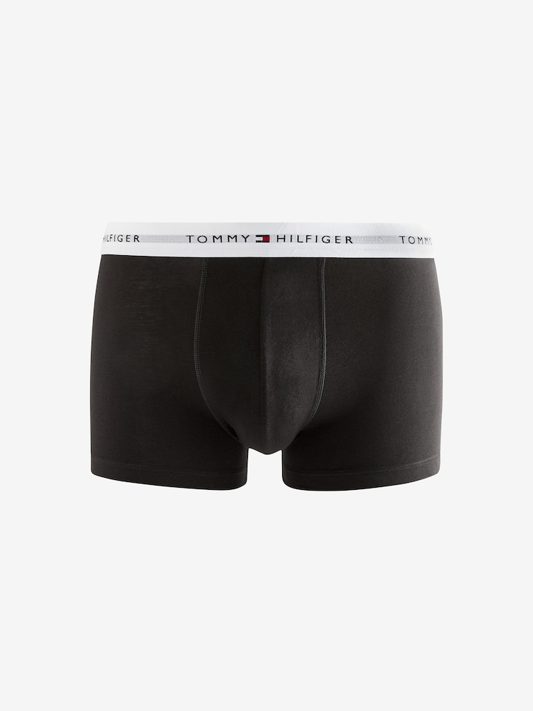 Tommy Hilfiger Grey Tommy Hilfiger Blue Signature Essential Trunks 3 Pack - Image 9 of 10