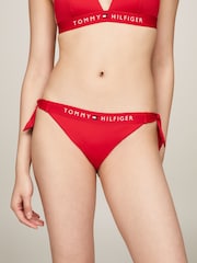 Tommy Hilfiger Red Original Side Tie Cheeky Bikini Bottoms - Image 4 of 9