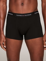 Tommy Hilfiger Grey Blue Signature Cotton Essential Boxers 3 Pack - Image 4 of 6