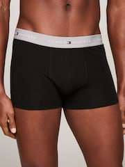 Tommy Hilfiger Grey Blue Signature Cotton Essential Boxers 3 Pack - Image 5 of 6
