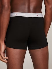 Tommy Hilfiger Grey Blue Signature Cotton Essential Boxers 3 Pack - Image 6 of 6