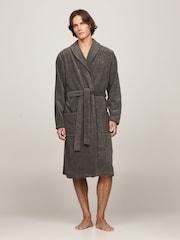 Tommy Hilfiger Grey 100% Cotton Bathrobe - Image 1 of 5