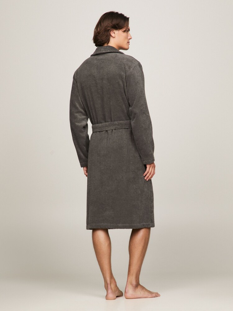 Tommy Hilfiger Grey 100% Cotton Bathrobe - Image 2 of 5