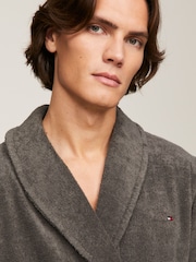 Tommy Hilfiger Grey 100% Cotton Bathrobe - Image 3 of 5