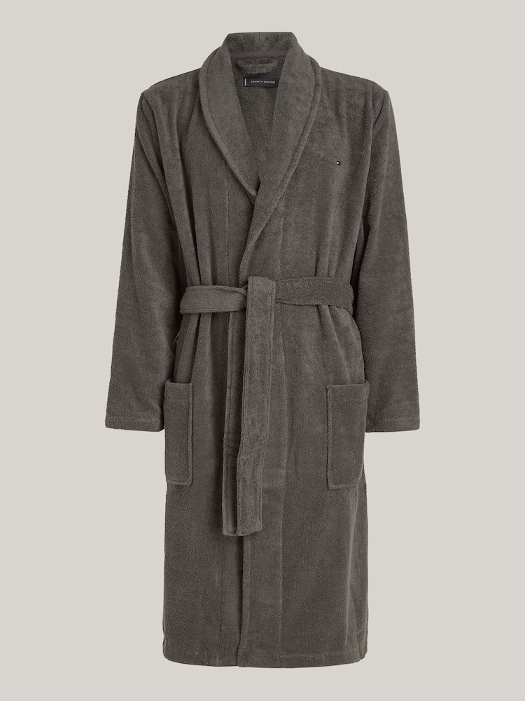 Tommy Hilfiger Grey 100% Cotton Bathrobe - Image 5 of 5
