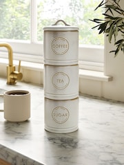 Natural Country Badge Set of 3 Stacking Storage Jars - Image 2 of 4