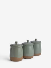 Sage Green Set of 3 Storage Jars Wolton - Image 4 of 4