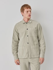 Oliver Sweeney Grey Cotton Corduroy 100% Cotton Overshirt - Image 1 of 6