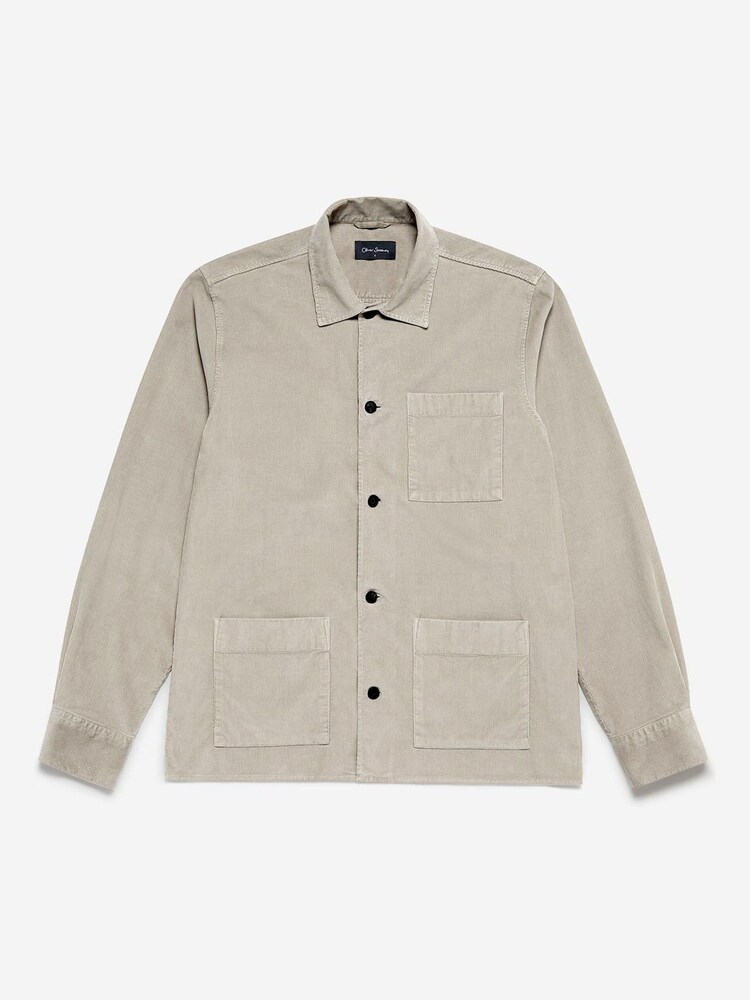 Oliver Sweeney Grey Cotton Corduroy 100% Cotton Overshirt - Image 6 of 6