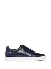 Oliver Sweeney Antiqued Calf Leather Cupsole Trainers - Image 1 of 5