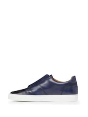 Oliver Sweeney Antiqued Calf Leather Cupsole Trainers - Image 2 of 5
