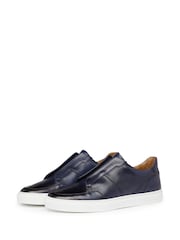 Oliver Sweeney Antiqued Calf Leather Cupsole Trainers - Image 3 of 5