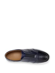 Oliver Sweeney Antiqued Calf Leather Cupsole Trainers - Image 4 of 5
