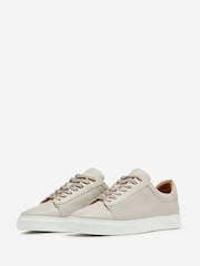 Oliver Sweeney Perforated Calf Leather Cupsole White Trainers - Image 3 of 5