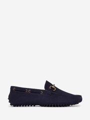 Oliver Sweeney Blue Suede Horesbit Driving Shoes - Image 1 of 5
