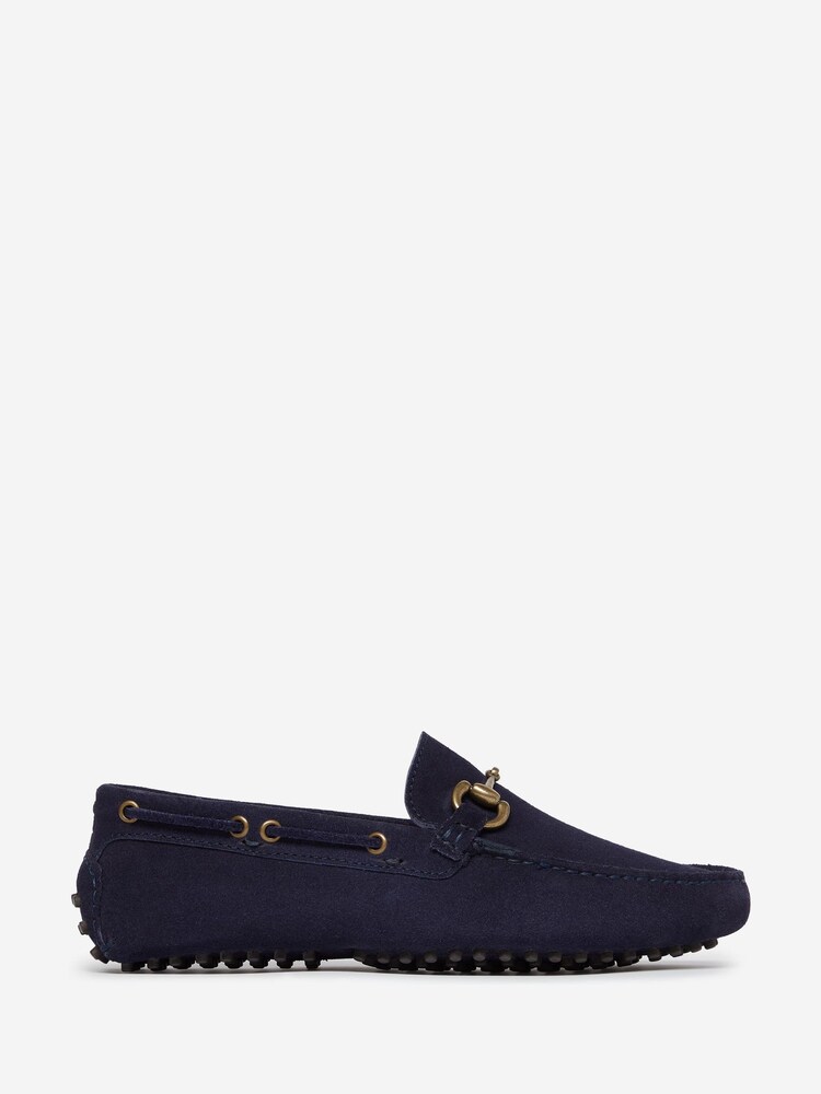 Oliver Sweeney Blue Suede Horesbit Driving Shoes - Image 1 of 5