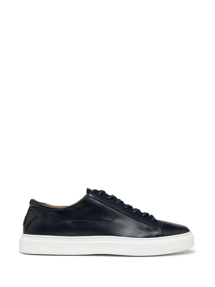 Oliver Sweeney Blue Calf Leather Cupsole Trainers - Image 1 of 5 Oliver Sweeney Blue Calf Leather Cupsole Trainers - Image 1 of 5