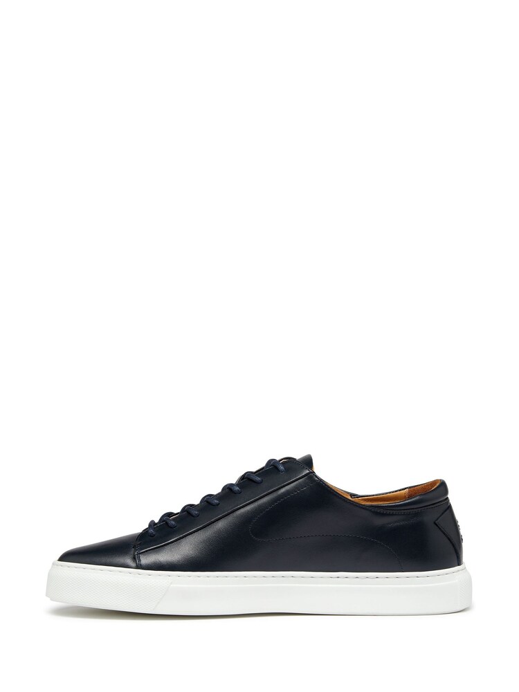 Oliver Sweeney Blue Calf Leather Cupsole Trainers - Image 2 of 5