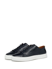 Oliver Sweeney Blue Calf Leather Cupsole Trainers - Image 3 of 5