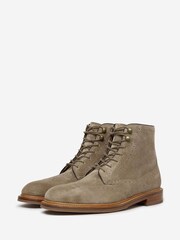 Oliver Sweeney Grey Calf Suede Brogue Boots - Image 3 of 5