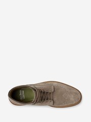 Oliver Sweeney Grey Calf Suede Brogue Boots - Image 4 of 5
