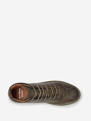 Oliver Sweeney Green Hand Finished Calf Leather Retro Trainers - Image 4 of 5