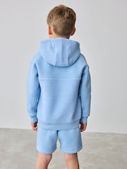 Baker by Ted Baker Blue Quilted Hoodie And Shorts Set - Image 2 of 10
