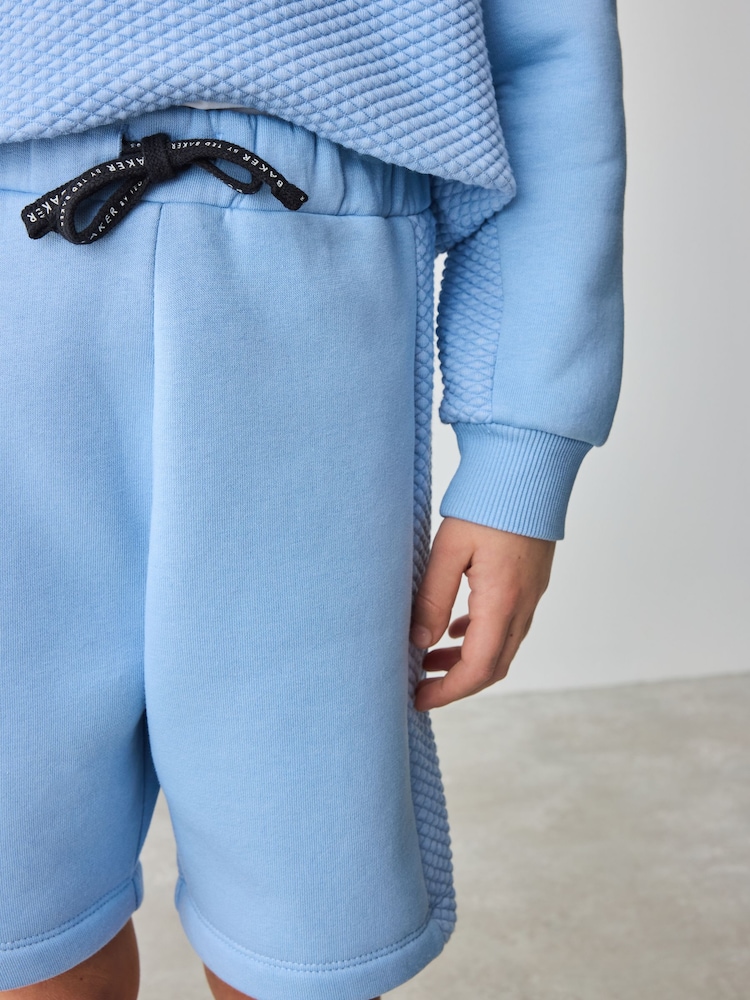 Baker by Ted Baker Blue Quilted Hoodie And Shorts Set - Image 5 of 10