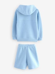 Baker by Ted Baker Blue Quilted Hoodie And Shorts Set - Image 7 of 10