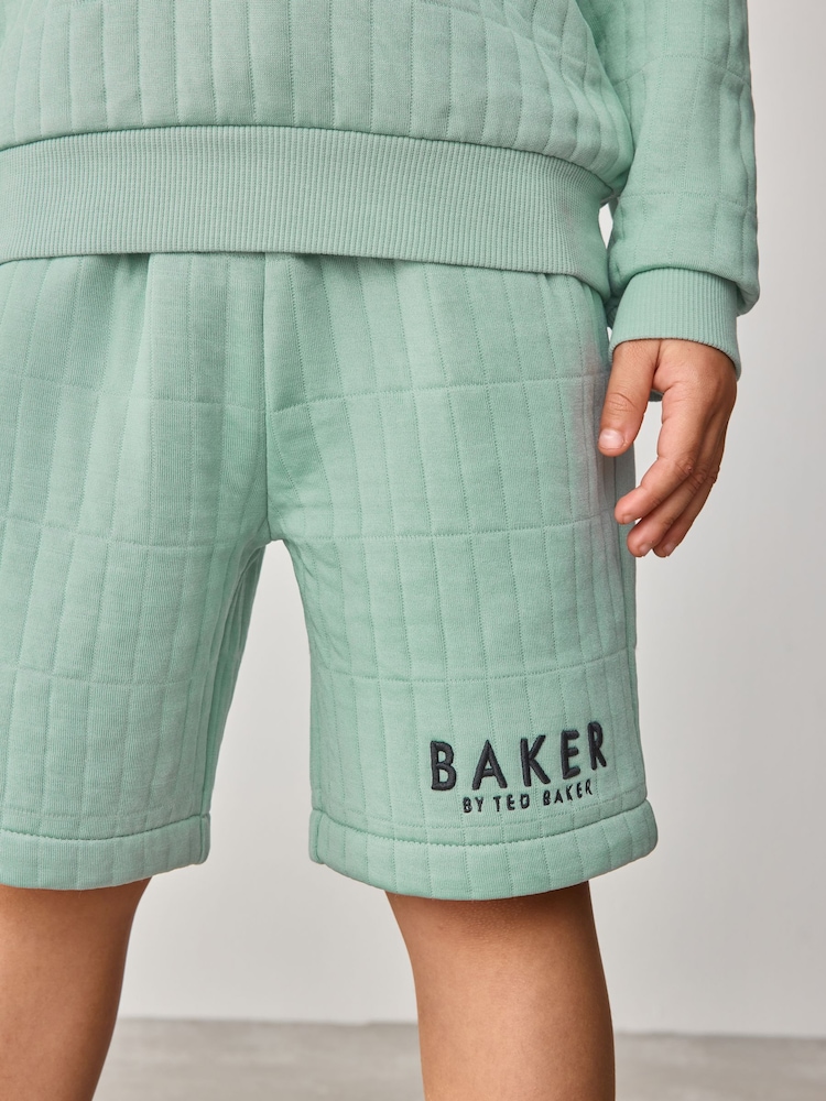 Baker by Ted Baker Green Quilted Sweatshirt And Shorts Set - Image 6 of 10
