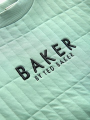 Baker by Ted Baker Green Quilted Sweatshirt And Shorts Set - Image 9 of 10
