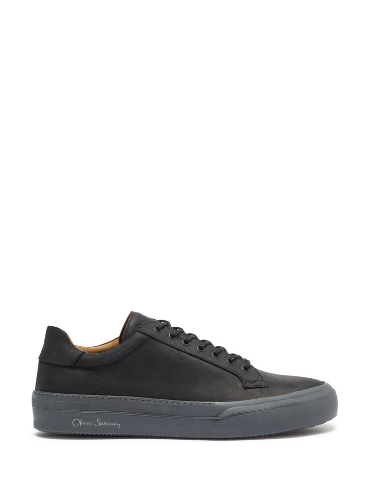 Oliver Sweeney Waxed Calf Leather Cupsole Black Trainers - Image 1 of 5 Oliver Sweeney Waxed Calf Leather Cupsole Black Trainers - Image 1 of 5