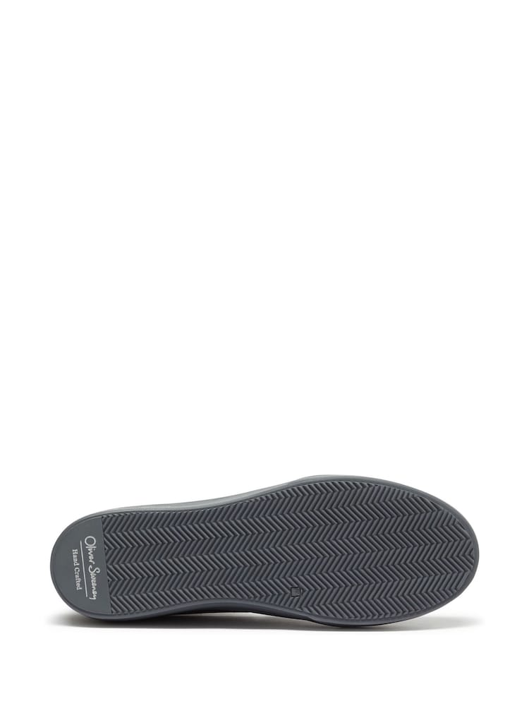 Oliver Sweeney Waxed Calf Leather Cupsole Black Trainers - Image 5 of 5