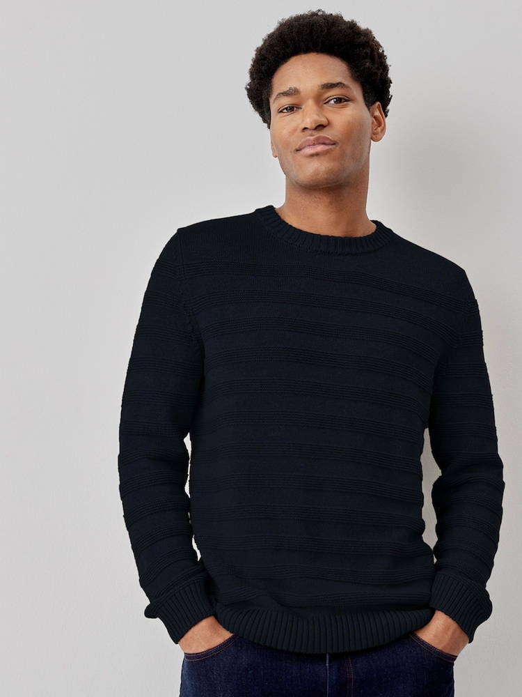 Oliver Sweeney Blue 100% Cotton Crew Neck Jumper - Image 1 of 6 Oliver Sweeney Blue 100% Cotton Crew Neck Jumper - Image 1 of 6